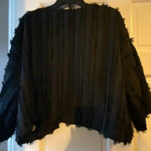 A New Day fringy crop jacket 3/4 sleeves one size